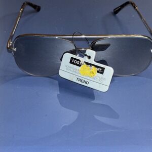 Foster Grant SR1122 Silver Aviator Sunglasses Gray Gradient UV Protection NWT